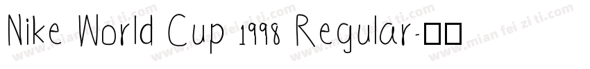 Nike World Cup 1998 Regular字体转换